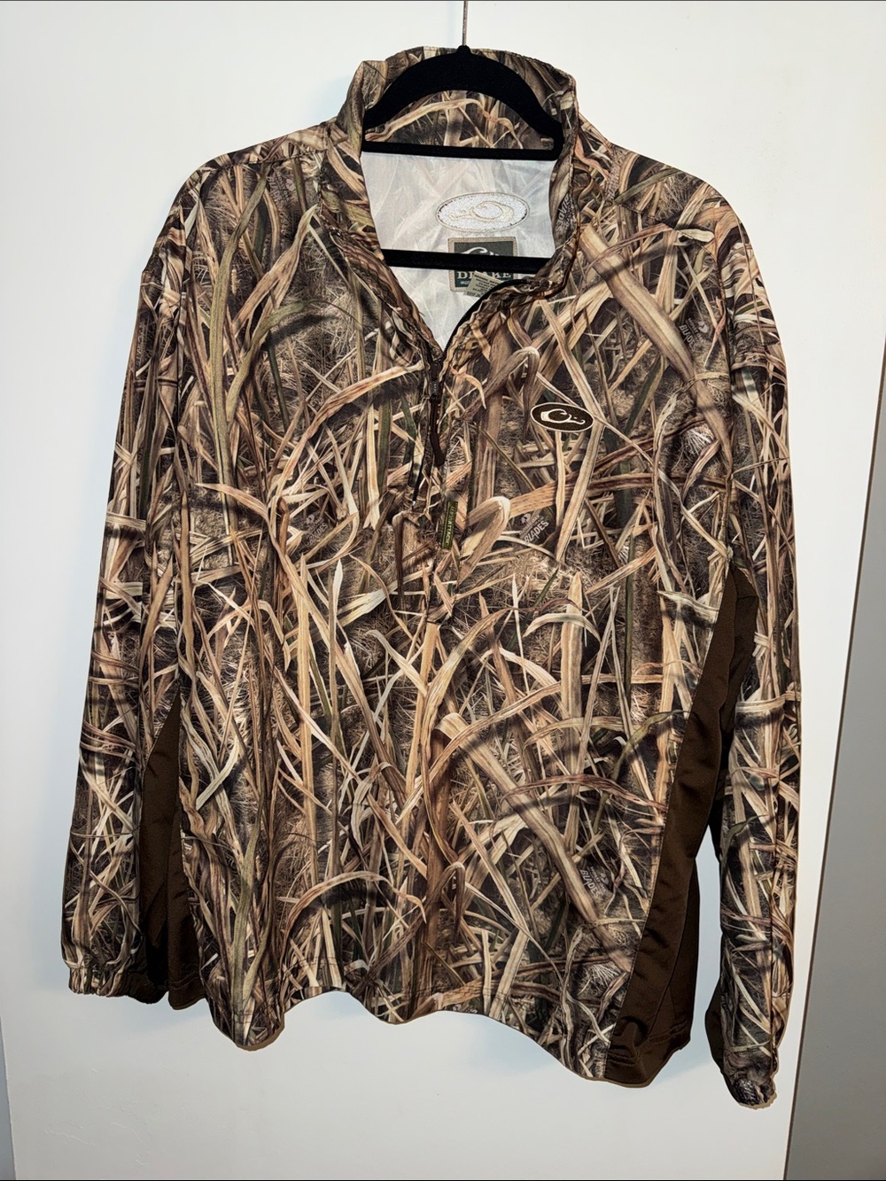 Drake Mens Camo Pullover Jacket - Brown/Tan